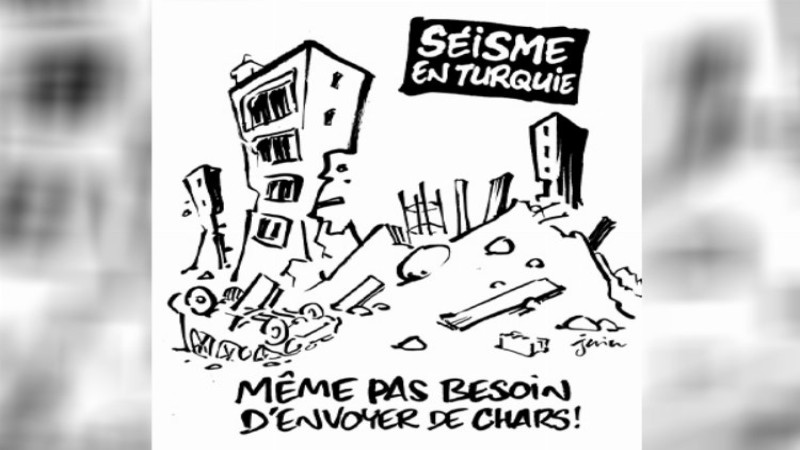 Alçak Fransız Dergi Charlie Hebdo yine kinini kustu!