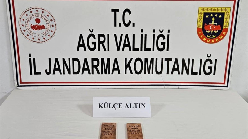 Ağrı'da 2 kilogram külçe altın ele geçirildi