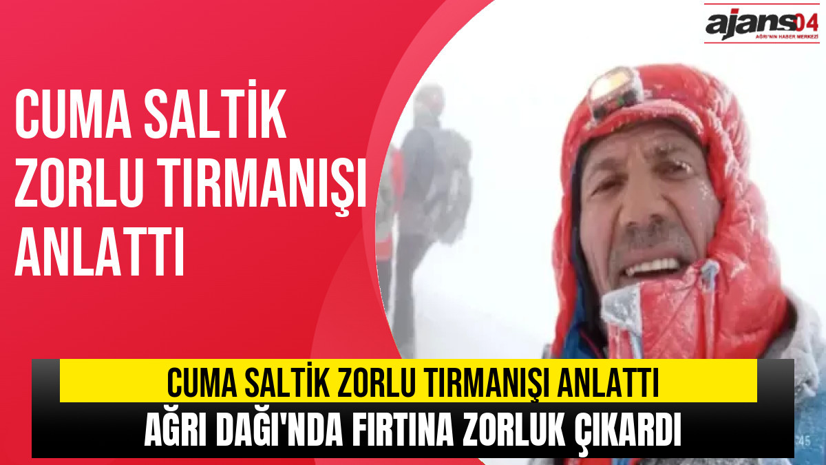 Ağrı Dağı'nda Dağcılar Fırtınayla Mücadele Etti