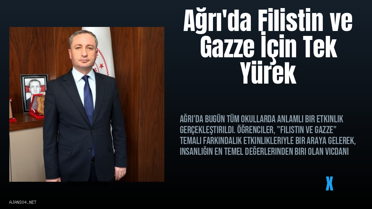 Ağrı'da Filistin ve Gazze İçin Tek Yürek