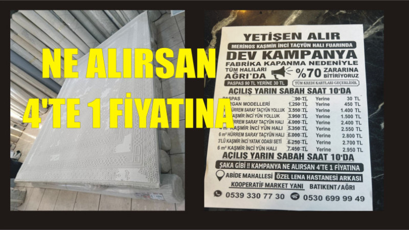 NE ALIRSAN 4’TE 1 FİYATINA 