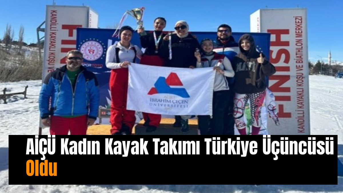 AİÇÜ Kadın Kayak Takımı Türkiye Üçüncüsü Oldu