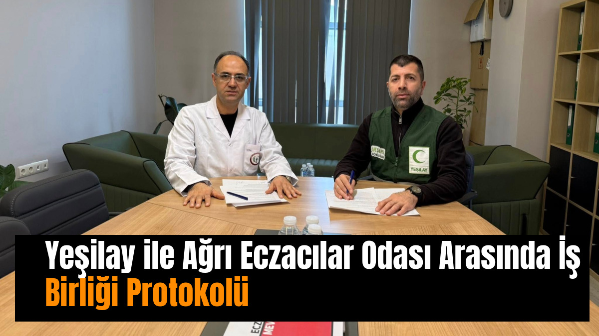Yeşilay ile Ağrı Eczacılar Odası Arasında İş Birliği Protokolü