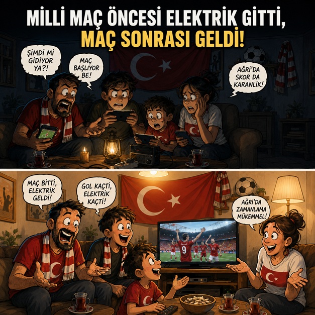 Milli Maç Öncesi Elektrik Gitti, Sonra Birden Geldi