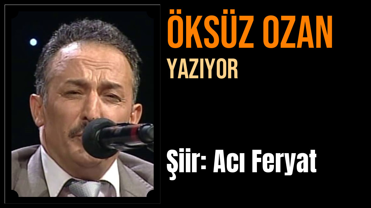 Öksüz Ozan Yazdı: Şiir: Acı Feryat