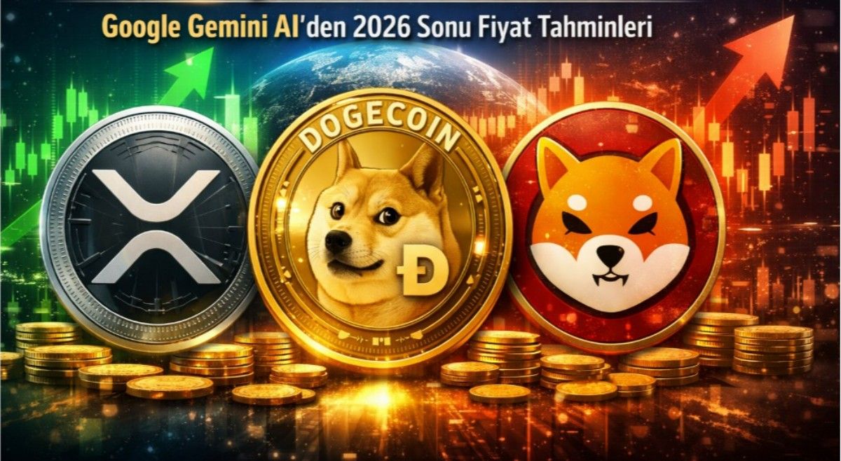 XRP, Dogecoin ve Shiba Inu: Google Gemini AI’den 2026 Sonu Fiyat Tahminleri
