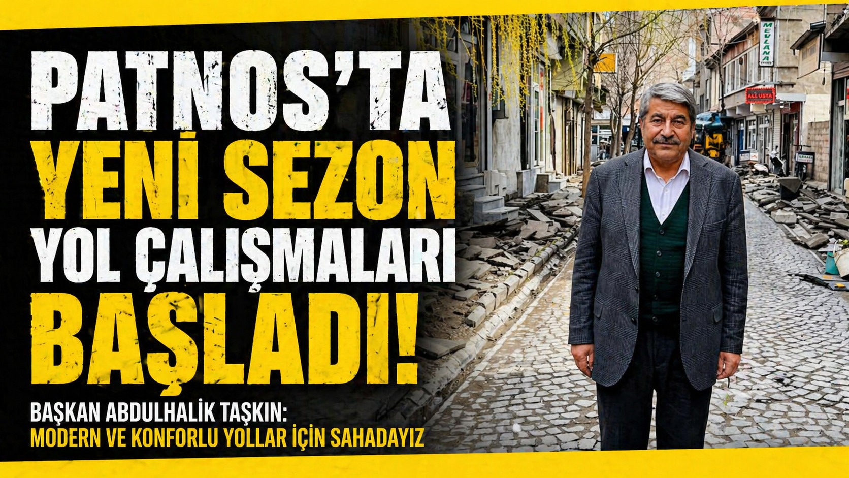 Patnos Belediyesi, İnönü Mahallesi Buhara Sokak’ta yol yapım çalışmalarına start verdi.