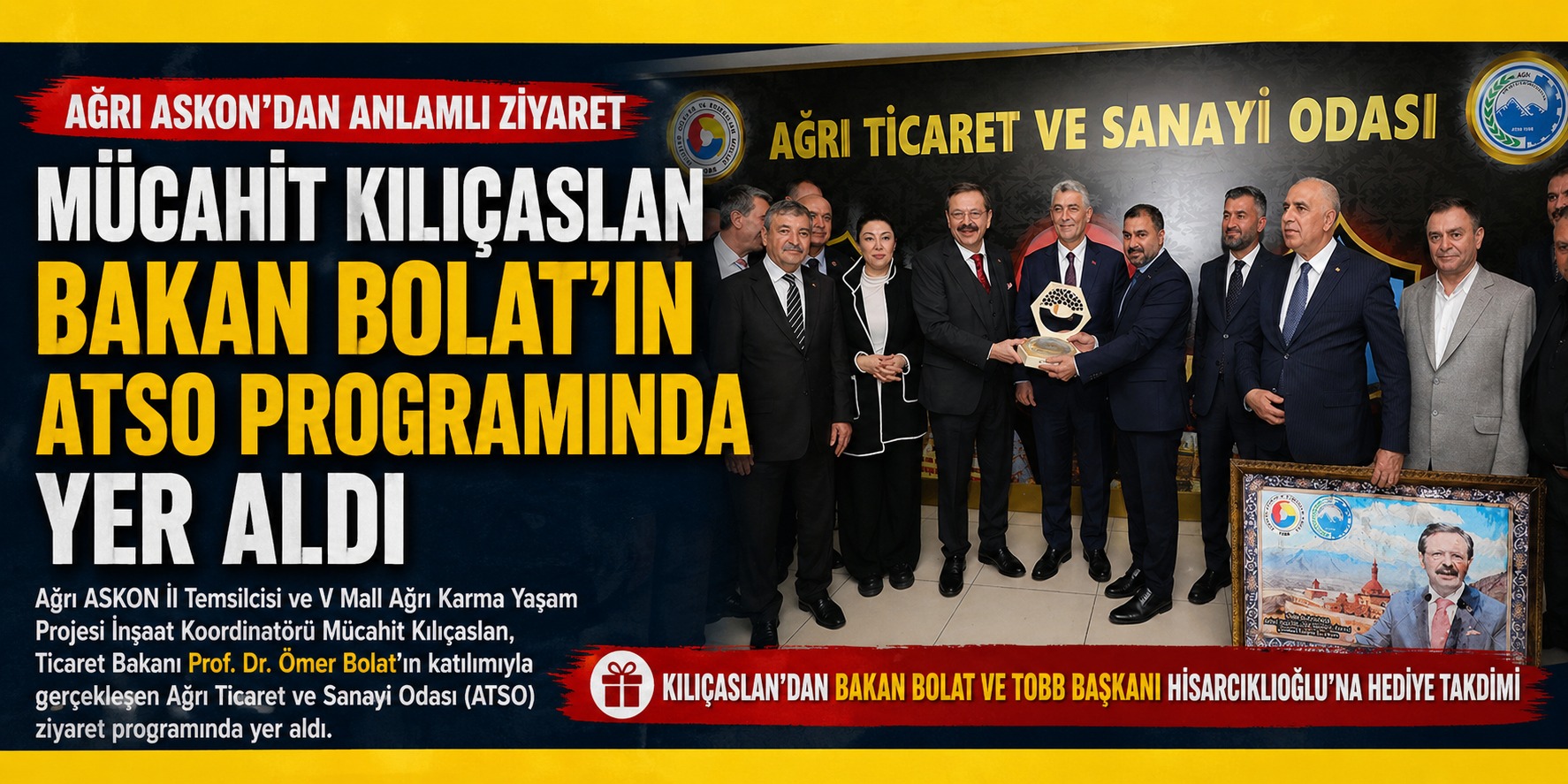 Mücahit Kılıçaslan, Bakan Bolat’ın ATSO Programında Yer Aldı