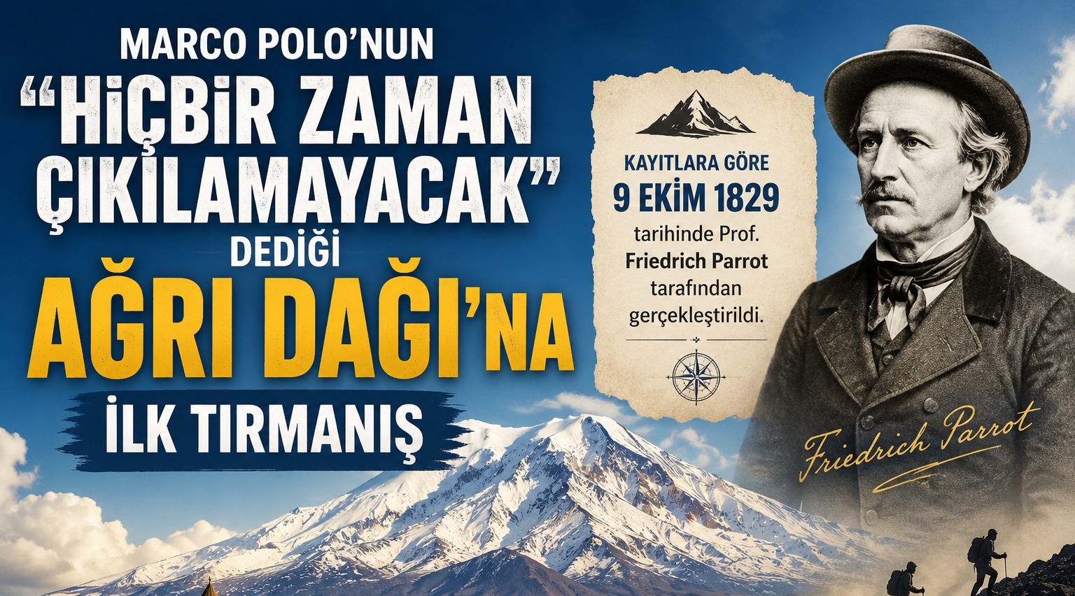 Marco Polo’nun “Çıkılamaz” Dediği Ağrı Dağı’na İlk Tırmanışın Tarihi