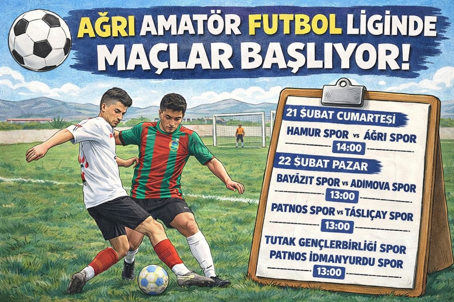 Ağrı’da Amatör Futbol Ligi Hafta Sonu Başlıyor