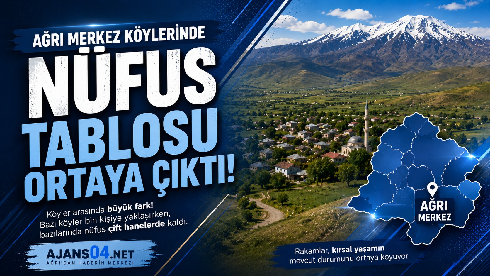 Ağrı Merkez Köylerinde Nüfus Haritası Değişti