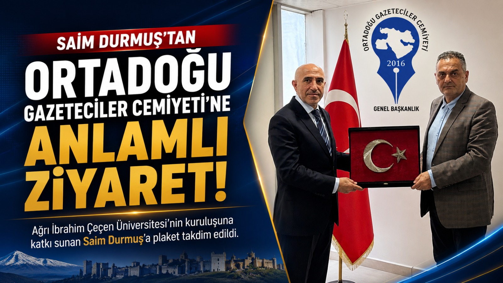 Saim Durmuş’tan Ortadoğu Gazeteciler Cemiyeti’ne Ziyaret