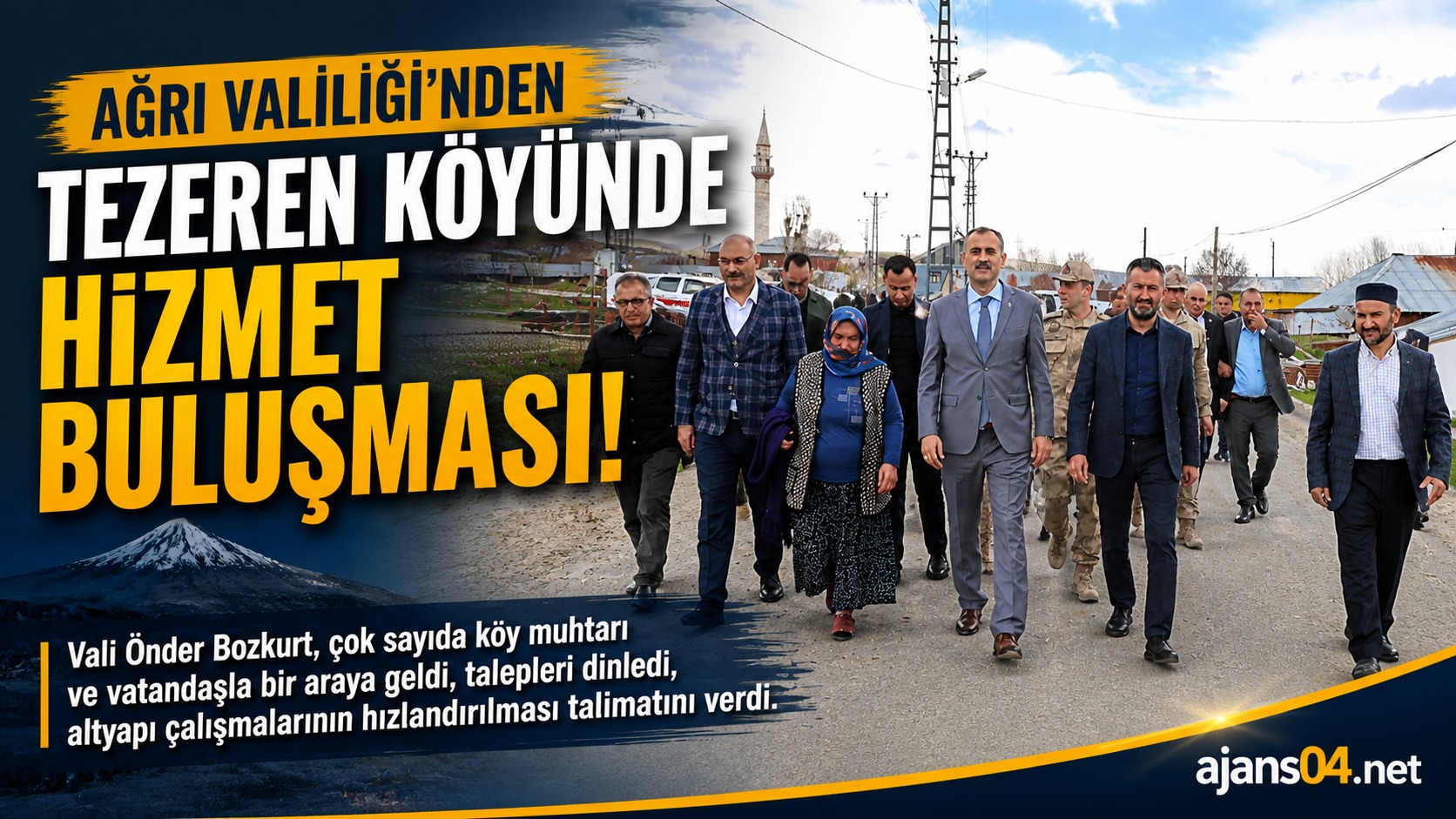 Ağrı Valiliği’nden Tezeren Köyünde Geniş Katılımlı Hizmet Buluşması