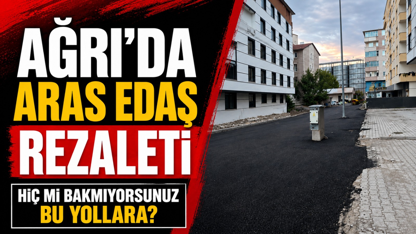 Olsa Olsa Ağrı’da Olurdu: Elektrik Panosu Yolun Ortasında Kaldı