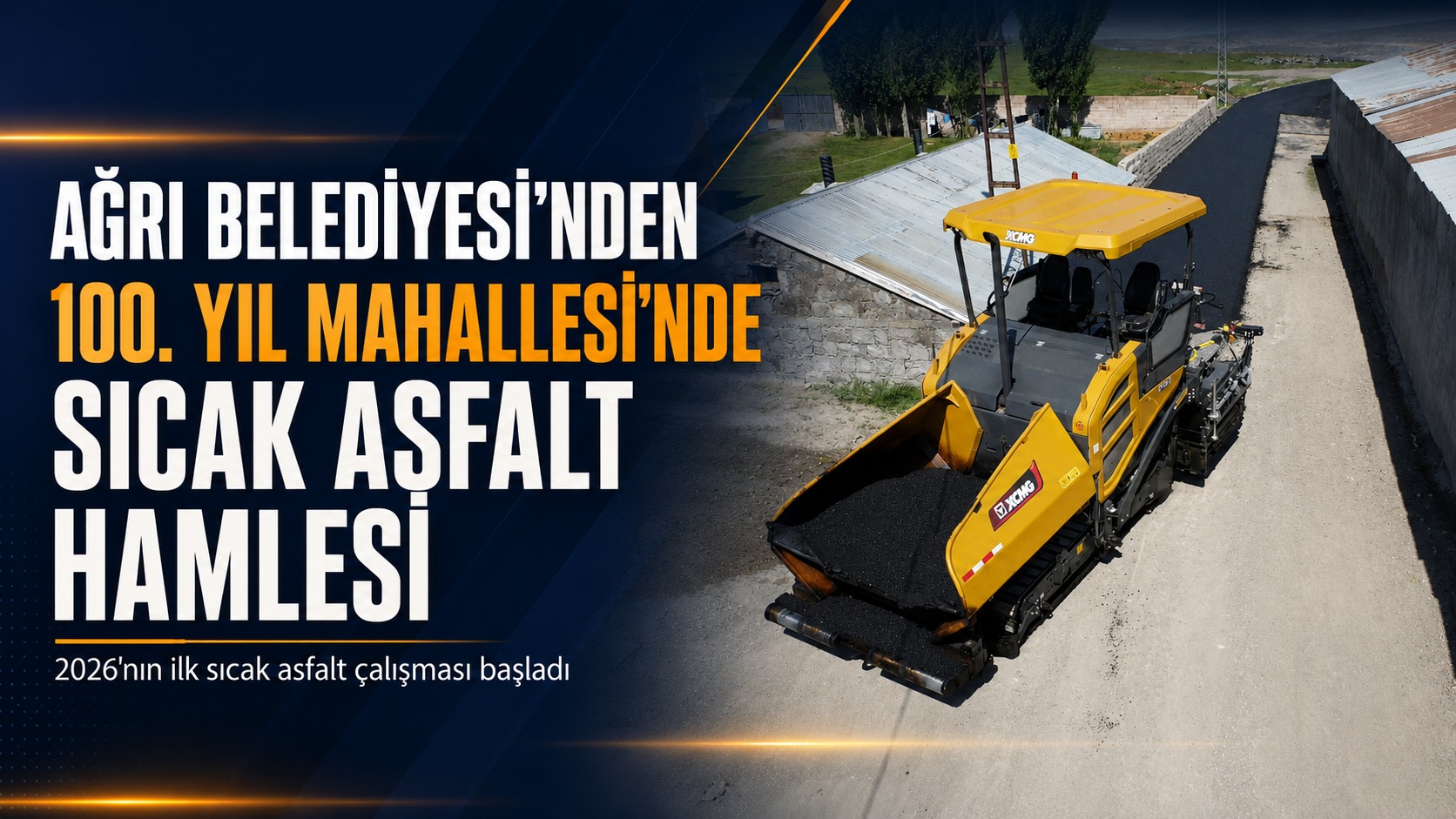 Ağrı Belediyesi’nden 100. Yıl Mahallesi’nde Sıcak Asfalt Hamlesi