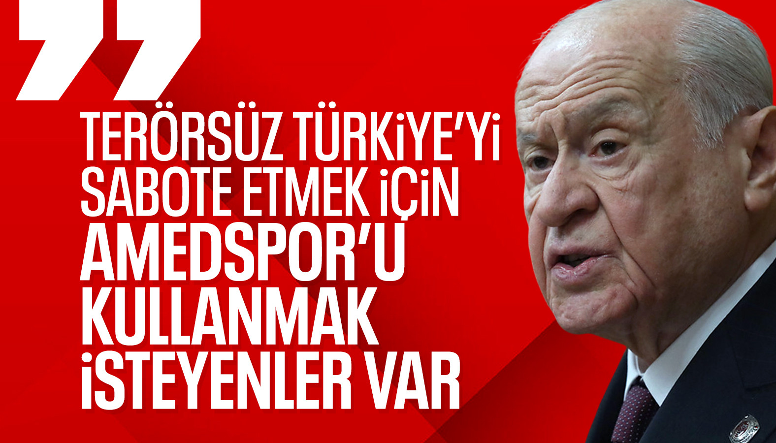 Devlet Bahçeli'den Amedsporlu Terörsüz Türkiye mesajı