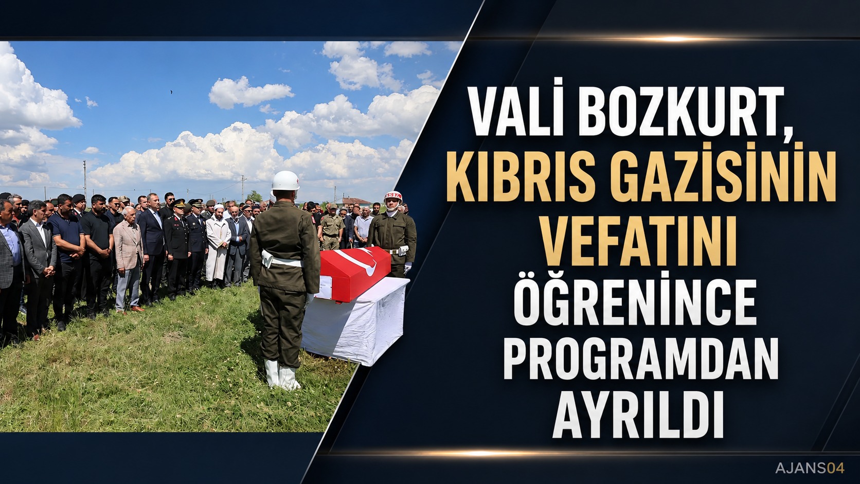 Vali Bozkurt, Kıbrıs Gazisinin Vefatını Öğrenince Programdan Ayrıldı