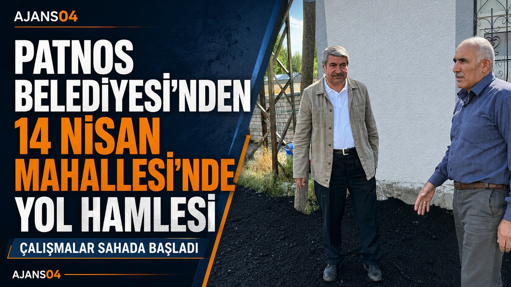 Patnos Belediyesi 14 Nisan Mahallesi’nde Yeni Yol Çalışmasına Başladı