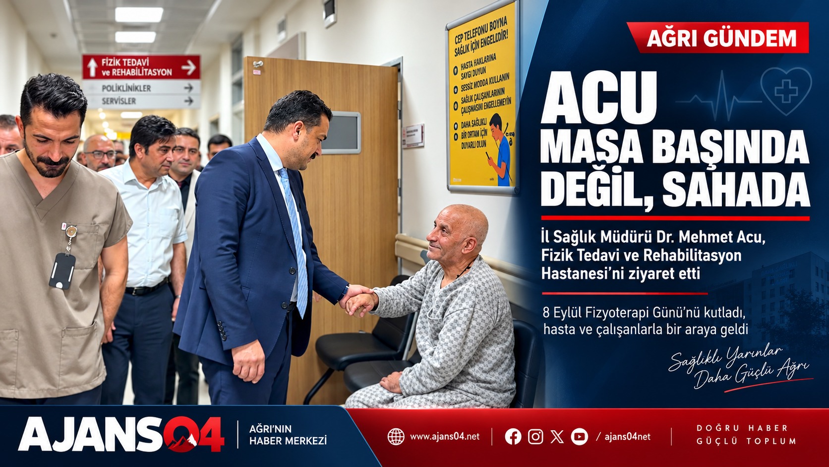 Mehmet Acu Sahadan Ayrılmıyor: Bu Kez Fizik Tedavi Hastanesi’ndeydi