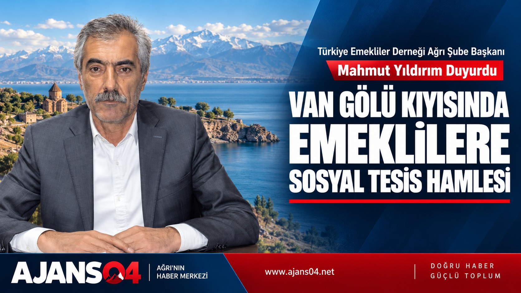Türkiye Emekliler Derneği’nden Van Gölü Kıyısında Emeklilere Sosyal Tesis Hamlesi
