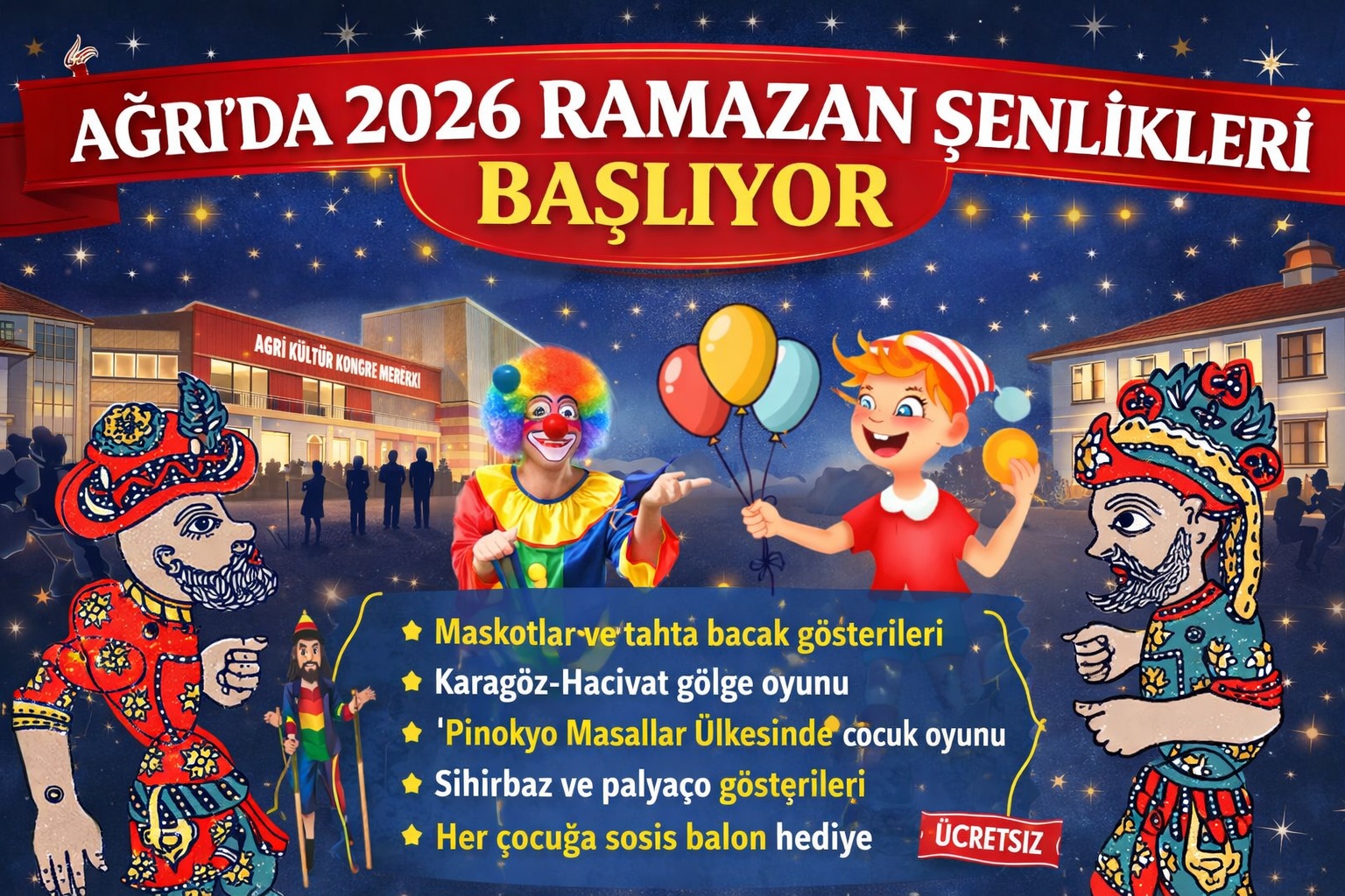 Kültür ve Kongre Merkezinde Çocuklar İçin Ramazan Etkinliği Yapılacak