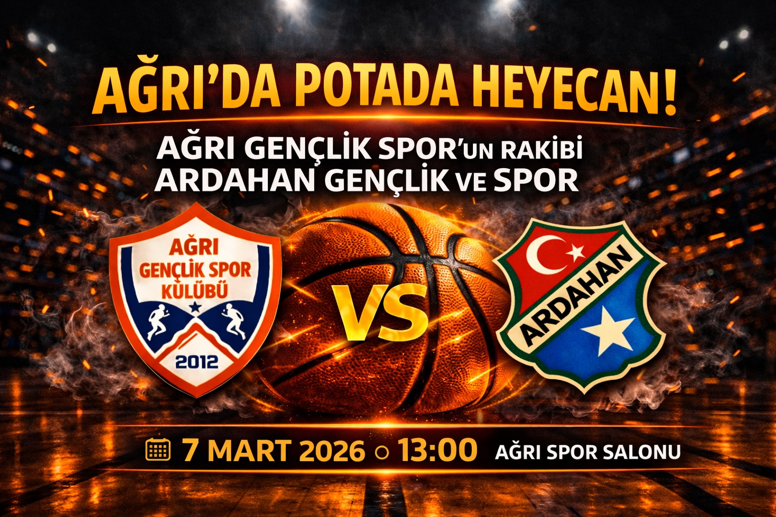 Ağrı’da Potada Heyecan: Ağrı Gençlik Spor’un Rakibi Ardahan Gençlik ve Spor