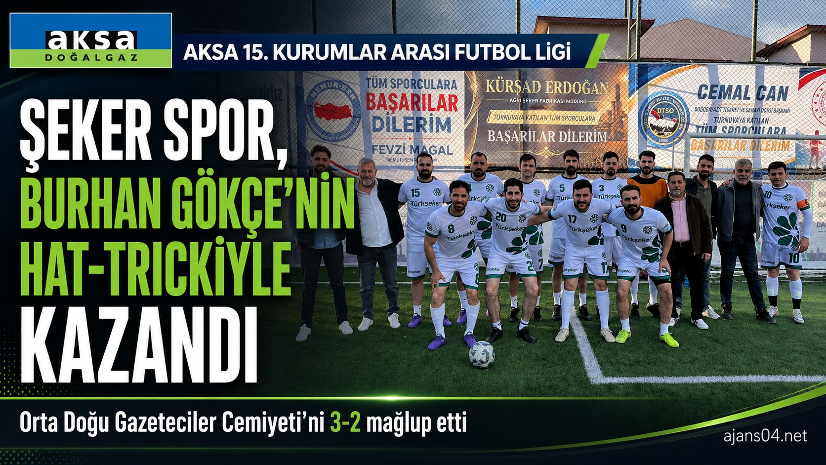 Ağrı Şeker Spor, Burhan Gökçe’nin Hat-Trickiyle Kazandı