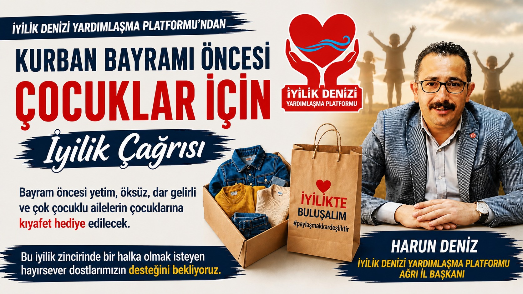 İyilik Denizi Yardımlaşma Platformundan Kurban Bayramı Öncesi Çocuklar İçin İyilik Çağrısı