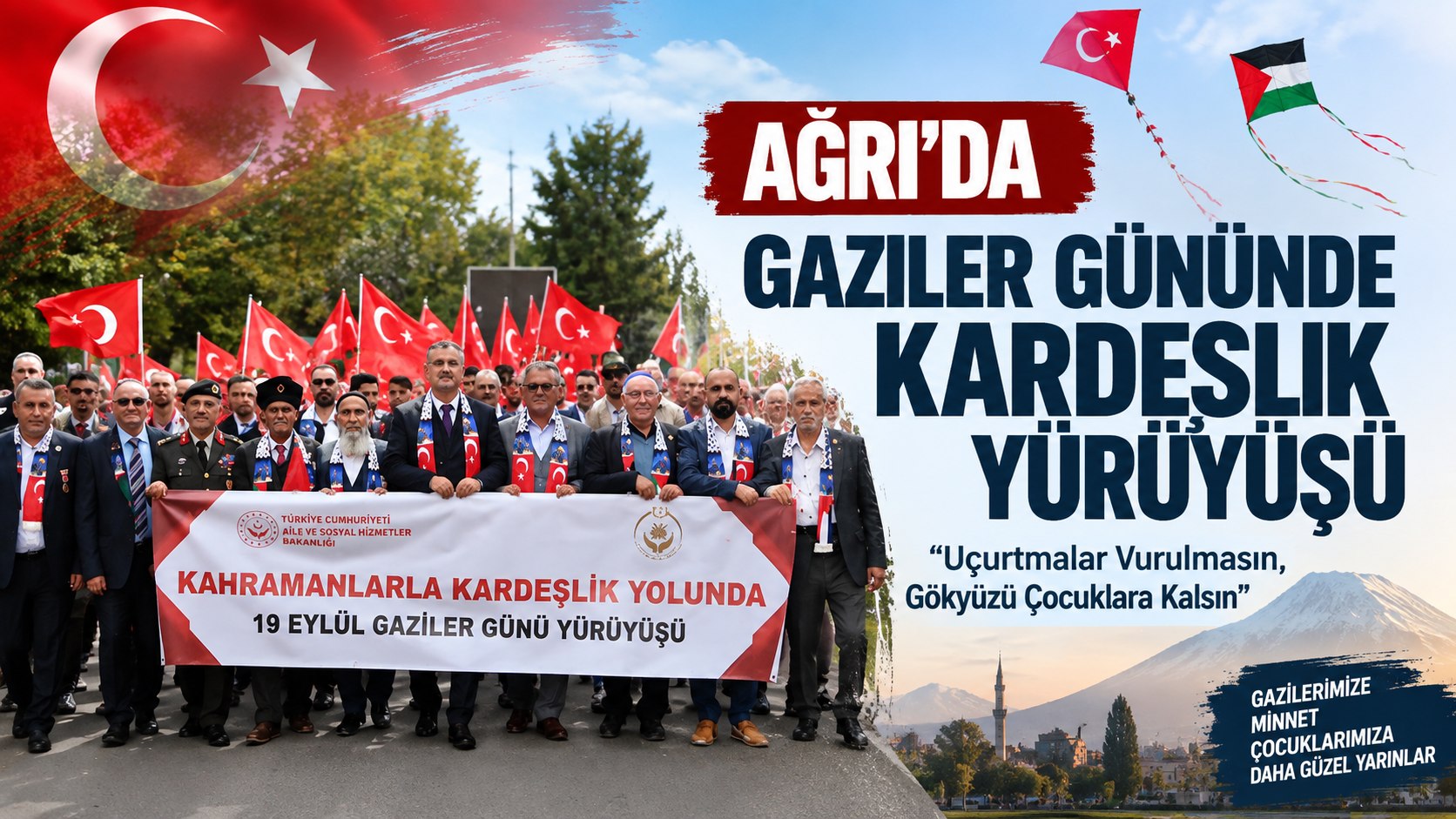 Vali Önder Bozkurt Gaziler ve Öğrencilerle Kardeşlik Yürüyüşüne Katıldı