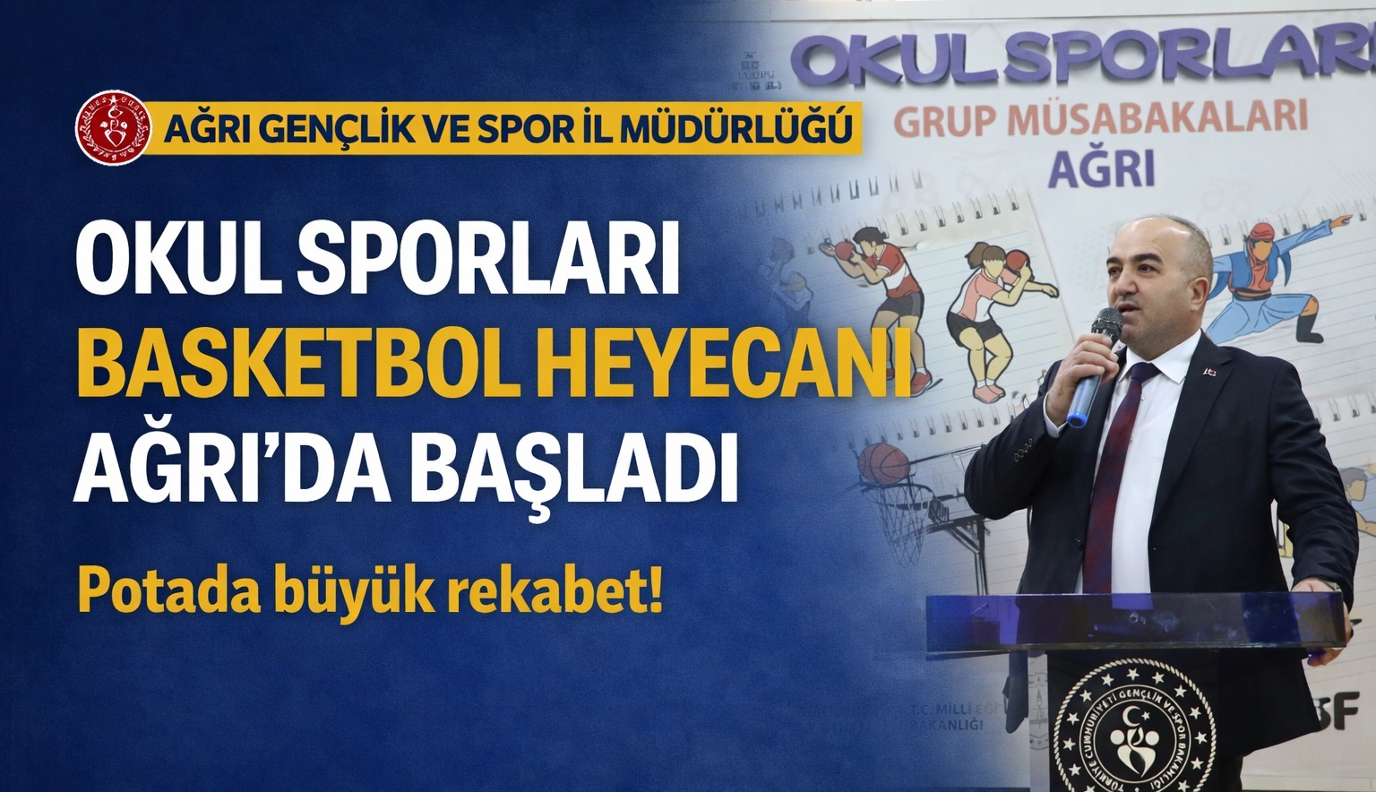 Okul Sporları Basketbol Heyecanı Ağrı’da Başladı