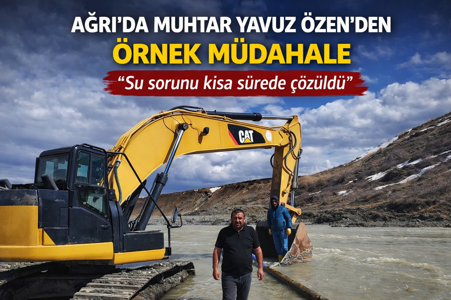 Ağrı’da Muhtar Yavuz Özen’in Girişimiyle Su Hattı Onarıldı