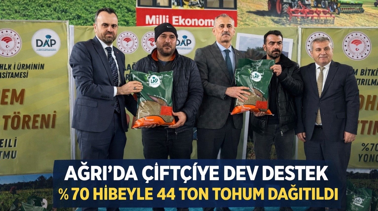 Ağrı’da 440 Çiftçiye 44 Ton Yonca Tohumu Desteği