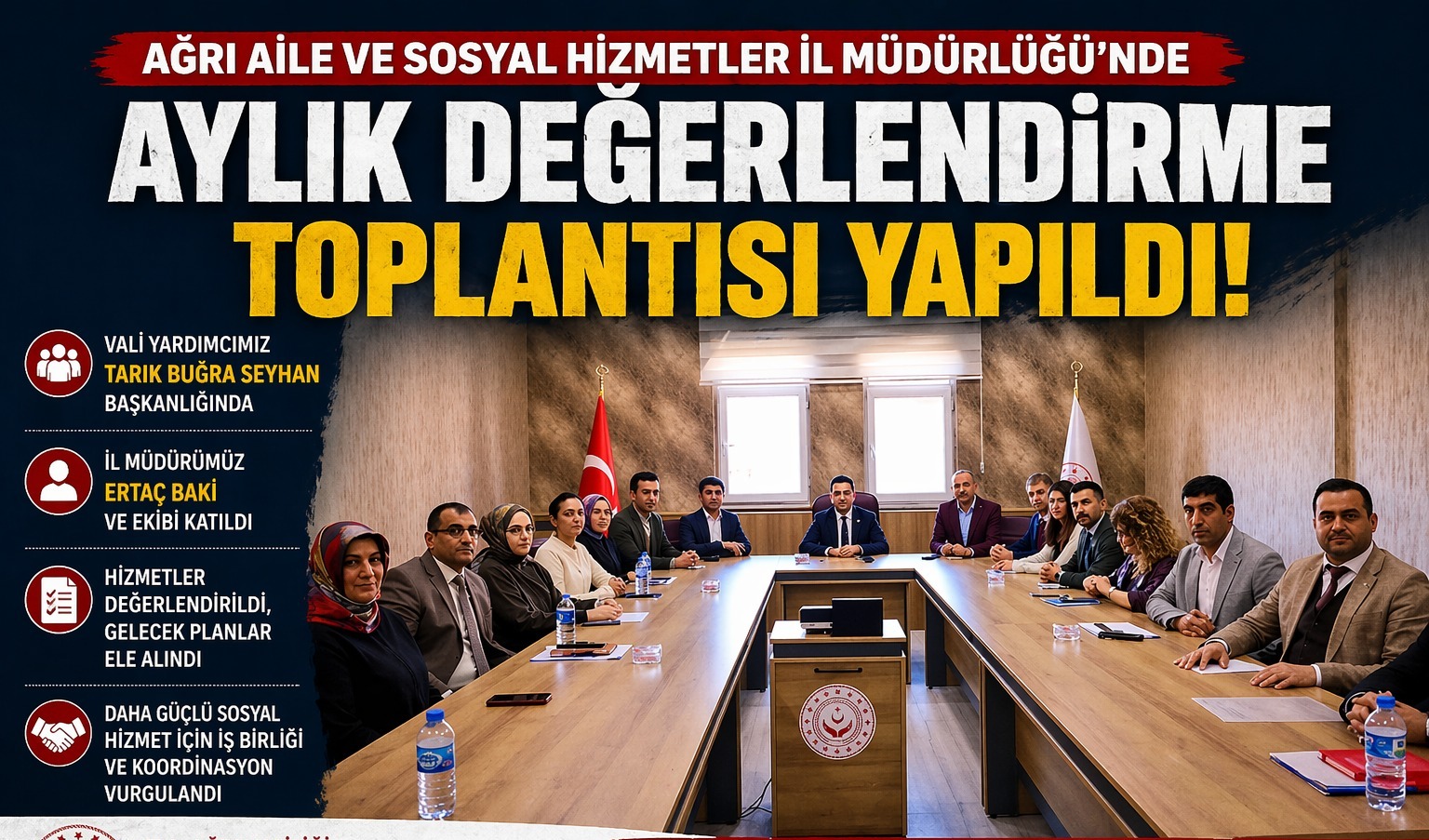 Ağrı’da Sosyal Hizmetler Gündemi Masaya Yatırıldı