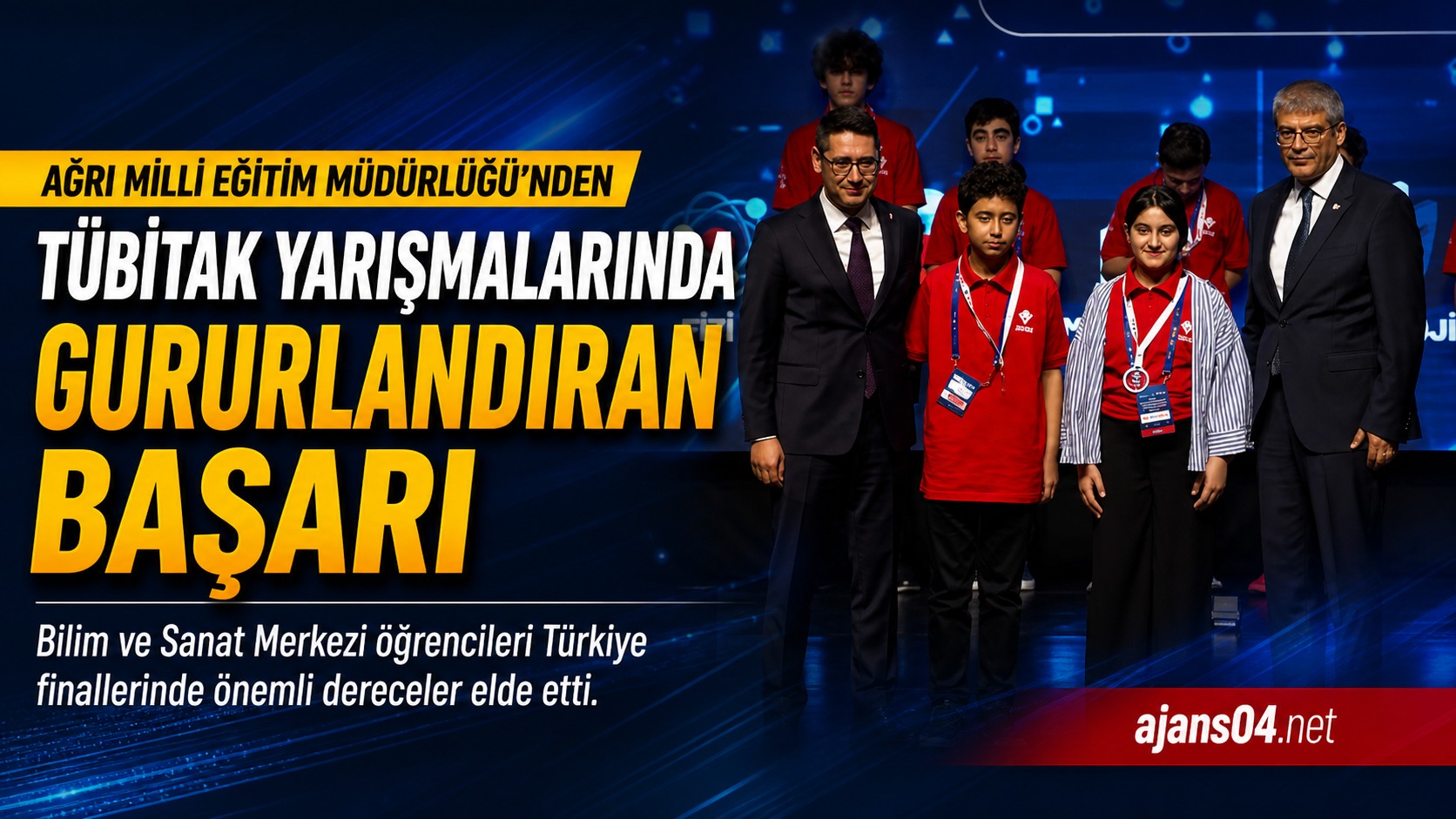 Ağrı Milli Eğitim Müdürlüğü’nden TÜBİTAK Yarışmalarında Gururlandıran Başarı