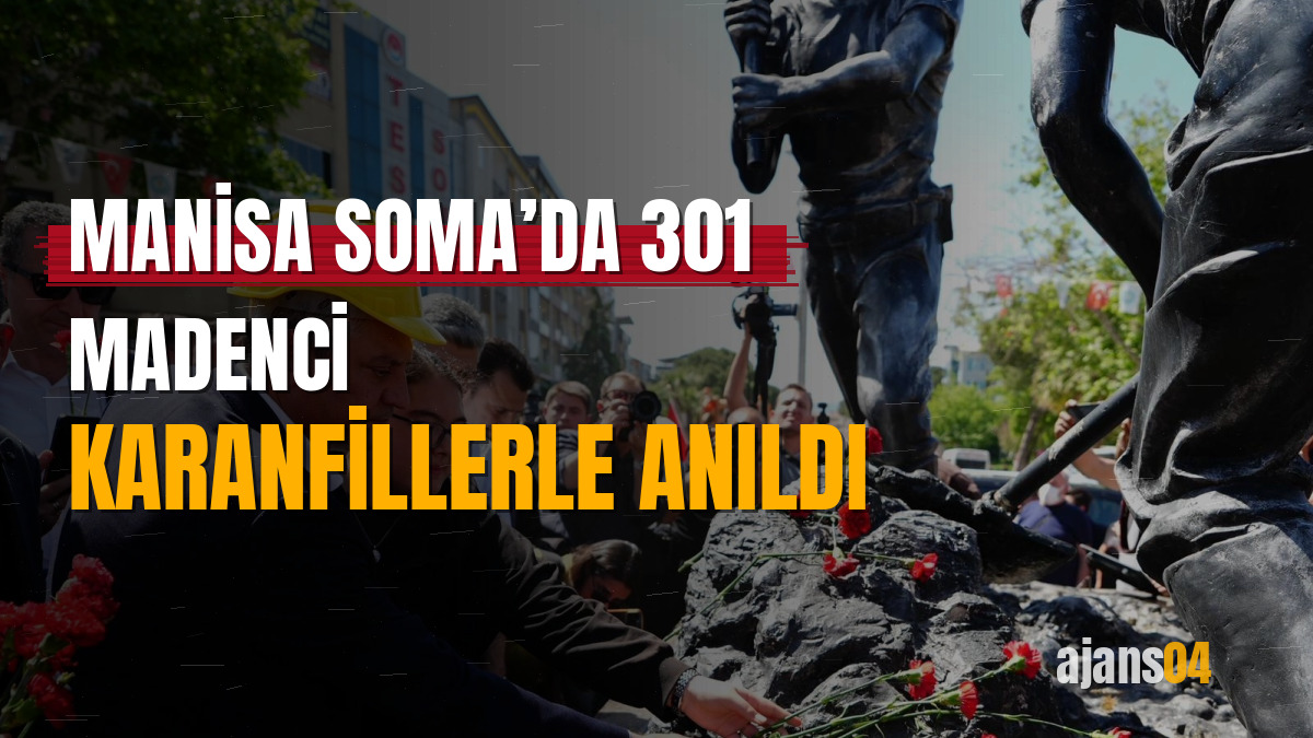 Manisa Soma’da 301 madenci karanfillerle anıldı