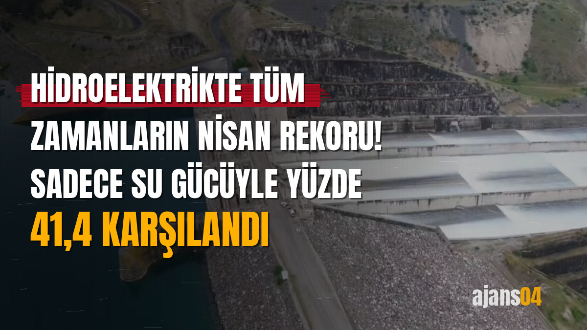 Hidroelektrikte tüm zamanların Nisan rekoru! Sadece su gücüyle yüzde 41,4 karşılandı