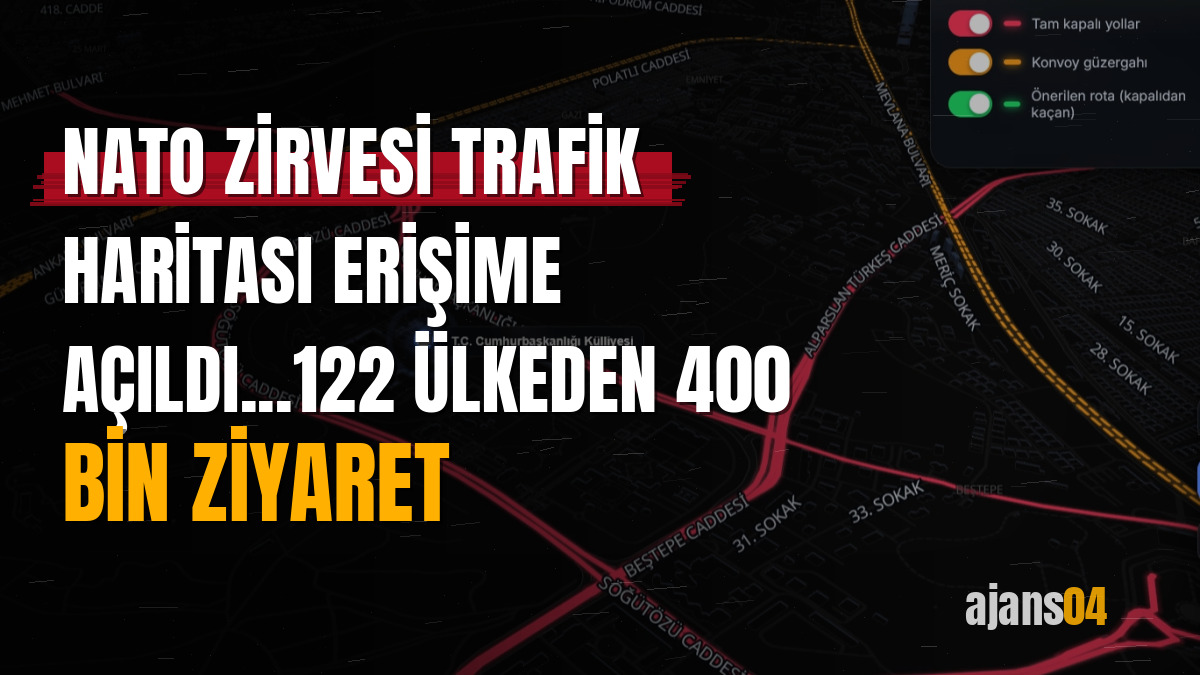 NATO Zirvesi trafik haritası erişime açıldı...122 ülkeden 400 bin ziyaret
