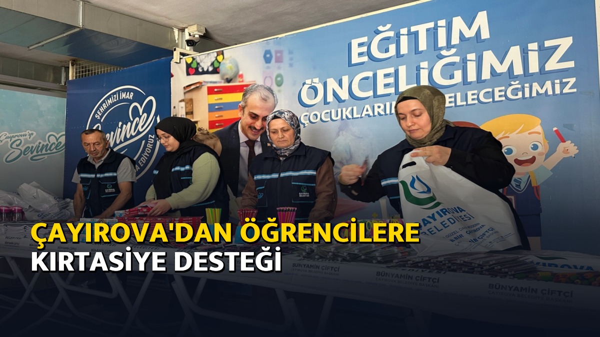 Çayırova'dan öğrencilere kırtasiye desteği