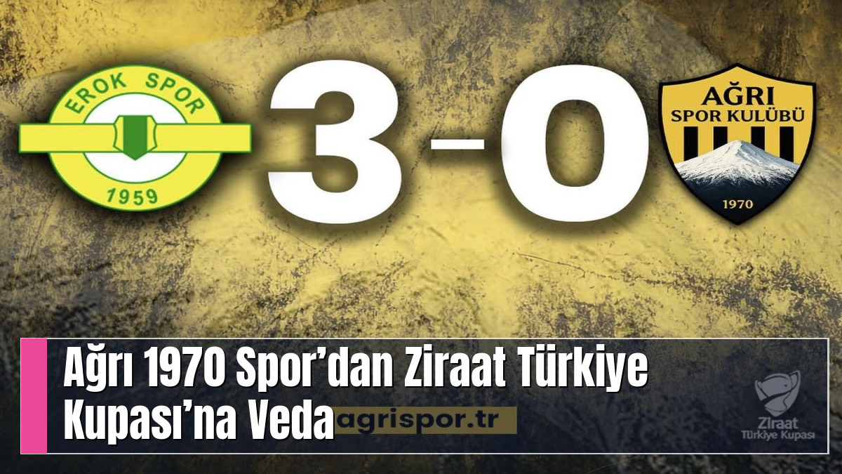 Ağrı 1970 Spor’dan Ziraat Türkiye Kupası’na Veda