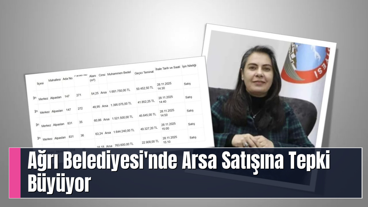 Ağrı Belediyesi'nde Arsa Satışına Tepki Büyüyor