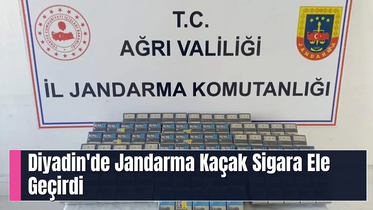 Diyadin'de Jandarma Kaçak Sigara Ele Geçirdi