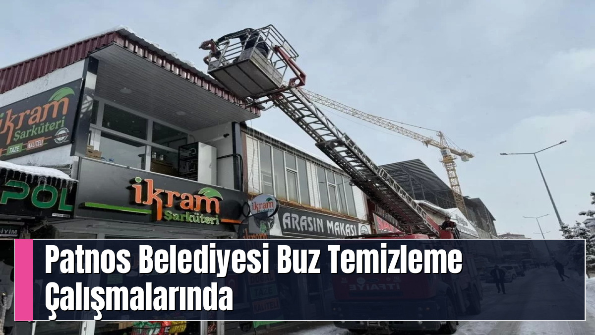 Patnos Belediyesi Buz Temizleme Çalışmalarında
