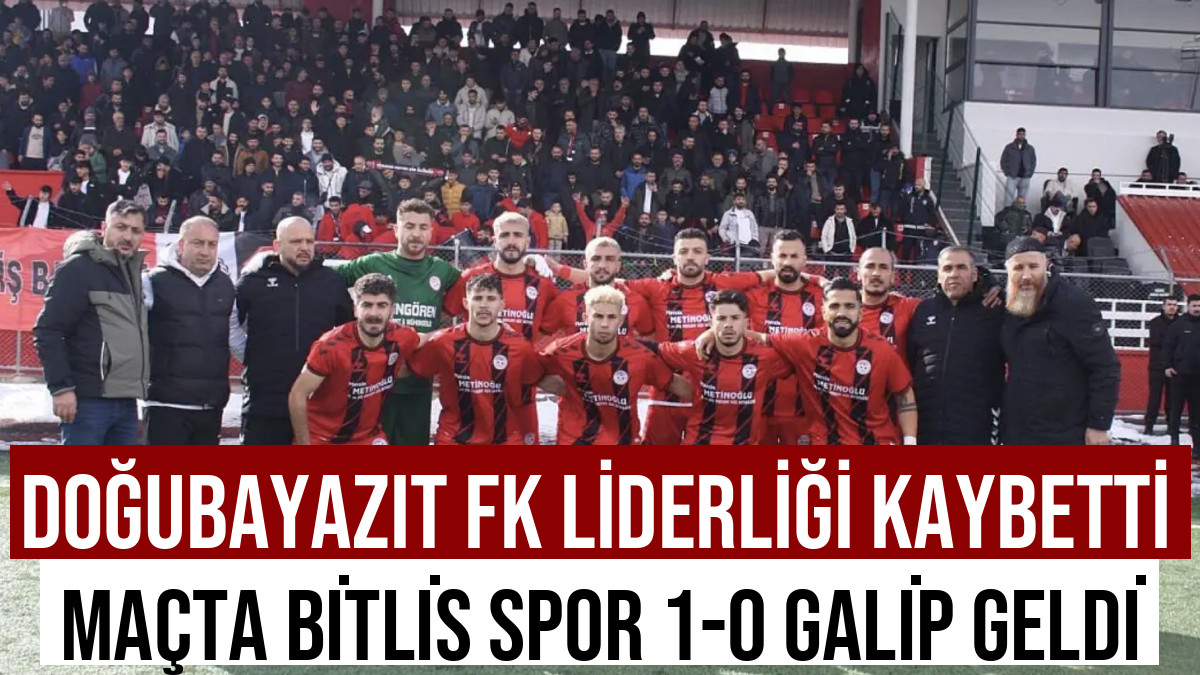 Doğubayazıt FK, Bitlis Spor'a Yenildi