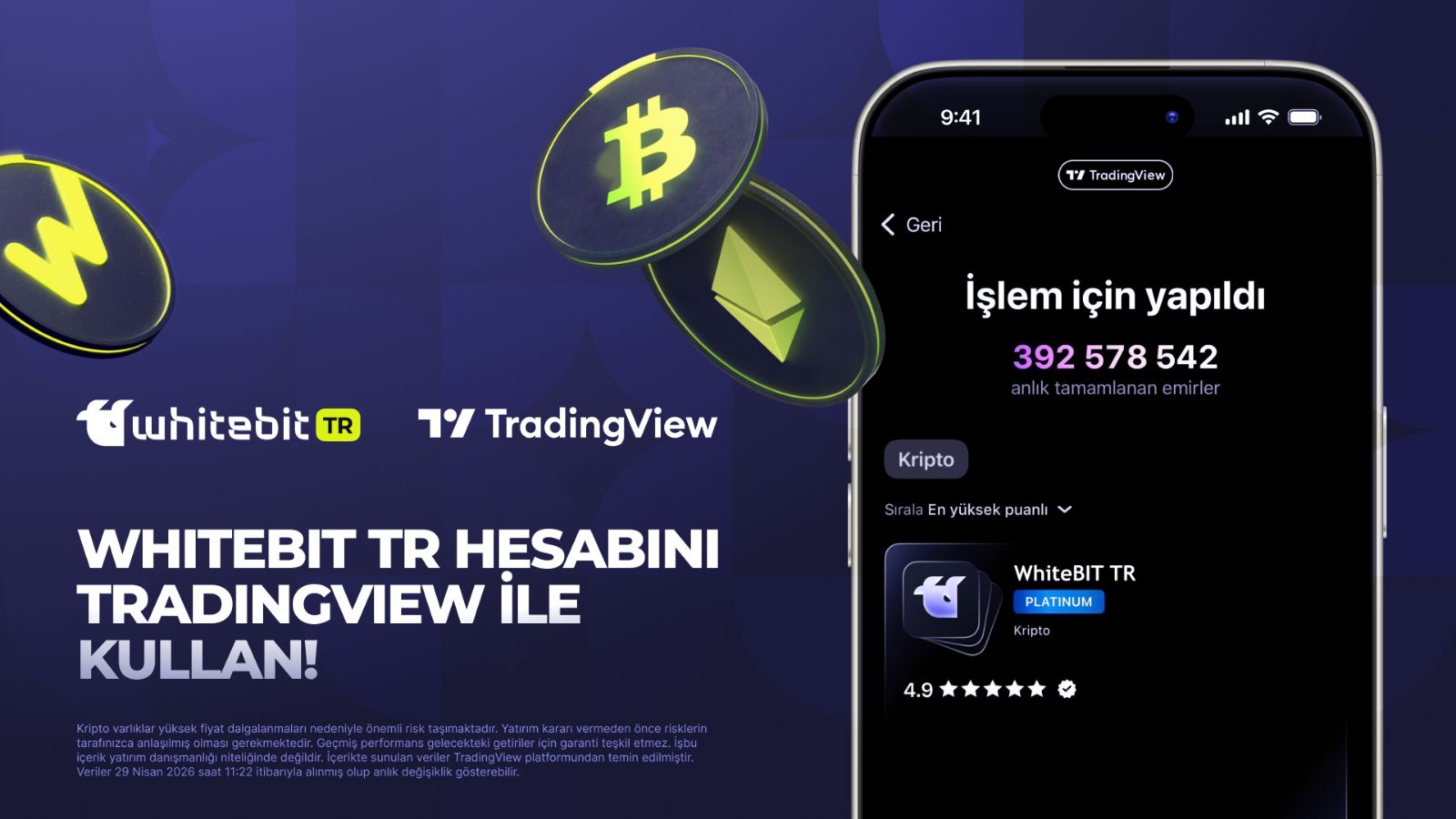 WhiteBIT TR, TradingView entegrasyonunu duyurdu