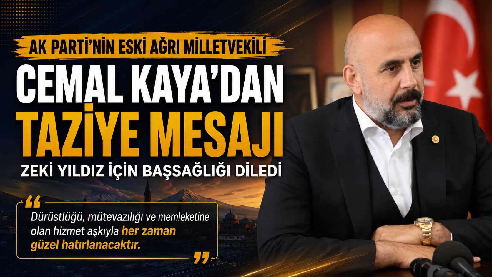 AK Partili Cemal Kaya’dan Zeki Yıldız İçin Taziye Mesajı
